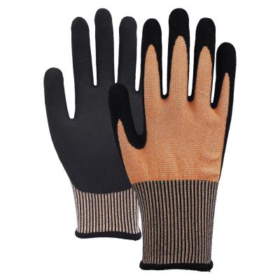 China 4X42E 13 Gauge Cut Resistant Nitrile Palm Gloves Touchscreen Safety Work Gloves For Industrial Use for sale