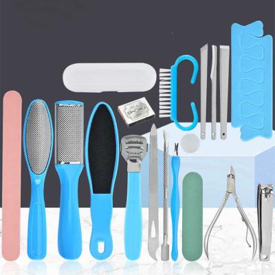 China Mutifunction Factory Supply Pedicure Tool Kit 20 in 1 Foot Care Kit for sale