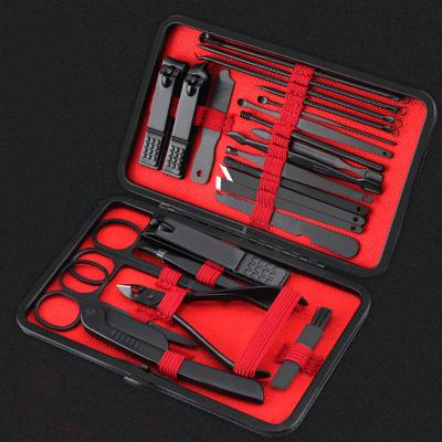 China Luxury Travel Multifuctional 24pcs Manicure Nail Set Stainless Steel Pedicure Set Kit Gift For Men Husban for sale