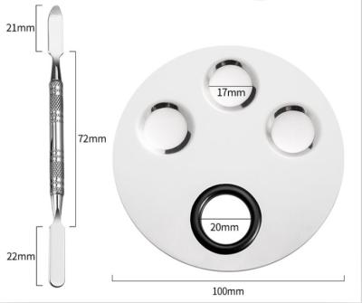 China Hard Heart Makeup Palette Contour Stainless Steel Cosmetics Blending Makeup Palette for sale