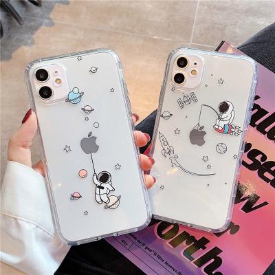 China Shockproof TPU Case For Samsung S21 Cartoon Astronaut Pattern Phone Cases For iPhone 12 pro 13 max for sale