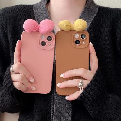 China Colorful Soft Fashion Arc-knot Mobile Phone Cover Anti-scratch Shockproof TPU Case For iPhone 11 12 13 for sale