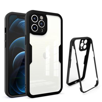 China Shockproof for iphone 13 pro se 2020 11 12 pro full clear cover, TPU PC phone case tempered glass for iphone 13 pro max for sale