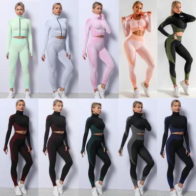 China Wholesale Antibacterial Gym Wear Activewear Yoga Fitness AOLA Custom Sportswear Workout 2 Piece Set For Women for sale