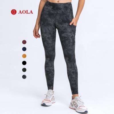 China 2021 AOLA Women's Breathable Clothing Women's Yoga Pants Sets Seamless Sports Fitness Leggings Wholesale for sale