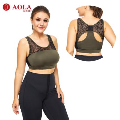 China Athletic Set AOLA Yoga Sports Fitness Un Padded Bras Wholesale Full Dozen Plus Sizes Non Cup Wire Tube 38 Bra For Large Bust for sale