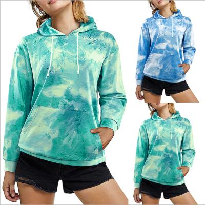 China AOLA 2 Piece Tie Dye Anti-pilling Sweatsuit Set Women Jogging Tracksuits Two Piece Pants Set Wholesale Sports Suits for sale