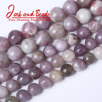 China DIY Jewelry Making Wholesale Natural Stone Violet Lilac Jaspers Beads Spacer Loose Beads 4 6 8 10 12 mm for sale