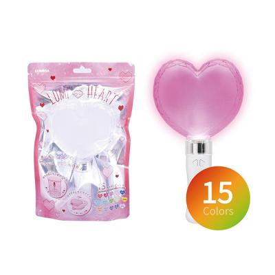 China ABS PP PE PC Assorted Colors Heart Shape Mini Love Glow Sticks Wand For Party for sale