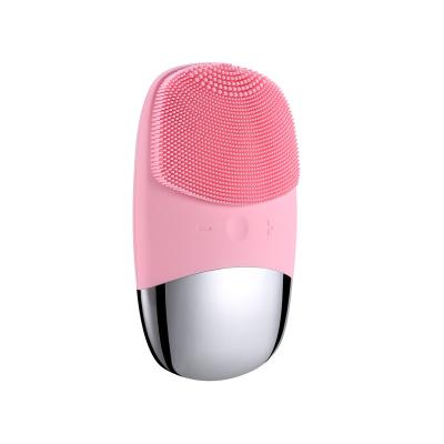 China New Mini Rechargeable Electric Waterproof Ultrasonic Acne Treatment Pore Cleaner Electric Facial Cleansing Brush for sale