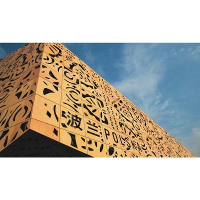 China Exterior Wall Modern Building Decoration Perforated Sheet Metal Aluminum Perforated Sheets Perforated Panel for sale