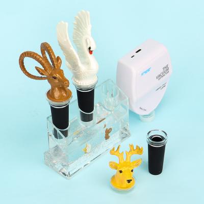 China Traditional Silicone Wine Vacuum Bottle Custom Stopper Pump Rubber Electric Stopper for sale