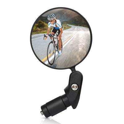 China Mountain Bikes Adjustable Handlebar Mounted Plastic Convex Mirror For Mountain Road Bike Bicycle for sale