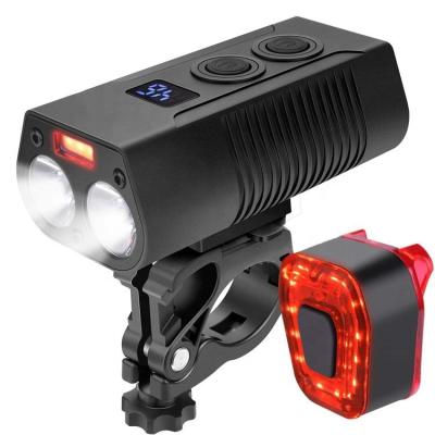 China Bike Headlight Tail Light Set, Ultra Bright Handlebar Front and Rear Turn Signal Bicycle Light with USB Rechargeable 1300 Lumen SL-SL8 for sale