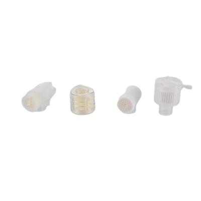 China PP T Shaped Disposable PP Adult Child Infant High Filtration Spleen Tracheotomy Filter Tracheal Filter With Suction Port for sale