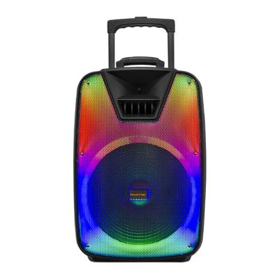 China Woofer with private model RGB light speaker cart KOLAV-F1507 speaker with battery for sale