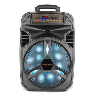 China Woofer with speaker light type newest model AILIANG Trolley speaker with KOLAV-F1205 battery for sale