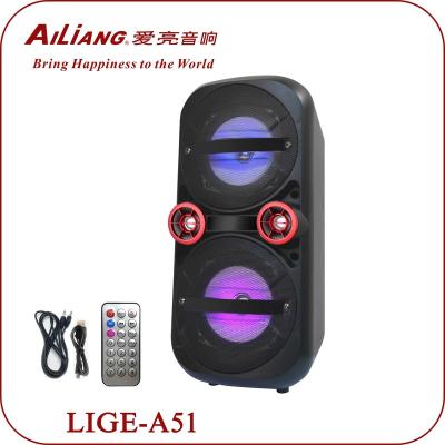 China None double ailiang 5inch portable speaker with USB, TF, FM speaker LIGE-A51 for sale