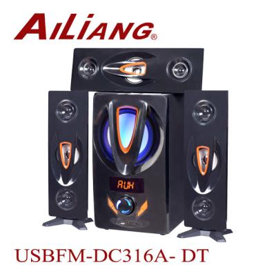 China Wireless hot sale AILIANG-USBFM-DC316A-DT/3.1 3.1home model theater system for sale