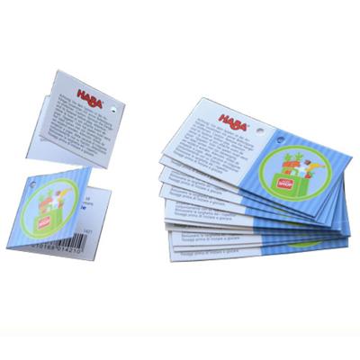 China Sustainable Luxury Cardboard Custom Design Printing Clothing Paper Swing Hang Tags for sale