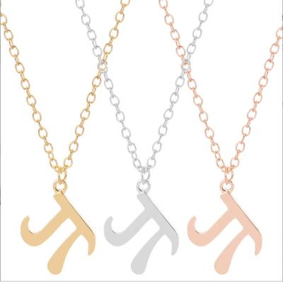 China CLASSIC Initial Alphabet Accessory Gold Plated New Design Long Greek Letter Necklace Jewelry for sale