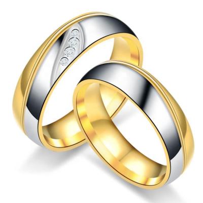 China Romantic Couples Stainless Titanium Steel Beginning Bulk Price Men's Diamond Rings for sale