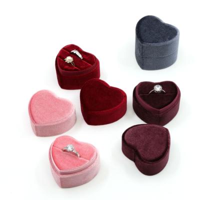 China Romantic Luxury Elegant Boxing Packaging Rose Mini Ring Box Wedding Engagement Velvet Store Display Jewelery Boxes Luxury Packaging Dongguan-jewelry rose for sale