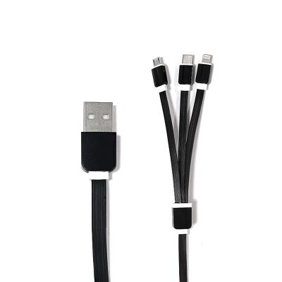 China MP3/MP4 player One--three to data cable fast charging cable 3A fast charging three-in-one charging cable logo gift package for sale