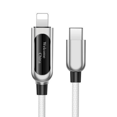 China MP3/MP4 Player For iPhone Digital Display Cable Charger Smart LED Display 100W USB C Quick Charging Palladium Data Type To USB C Cable C Cable for sale