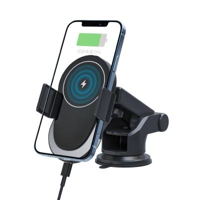 China Cell Phone Smartphone Car Charger 15W Qi Wireless Mobile Wireless Car Charger Mount for sale