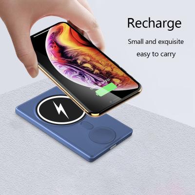 China Bestselling Wireless Charging Mini Wireless Power Bank Magnetic Charging PD20W 5000Mah Super Slim Magnetic Powerbank for iPhone 13 Charger en venta