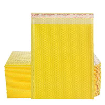 China Yellow 11x15 Inch Shockproof Rectangular Matte Thick Waterproof Shockproof Bubble Bag Mailing Packaging Packaging For Clothes for sale