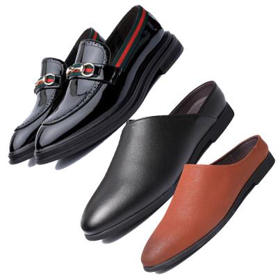 China 2021 New Manufacturer Black Breathable Genuine Leather Shoes For Formal Men for sale