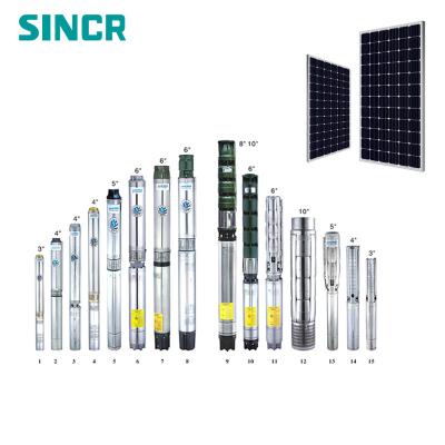 China Submersible 0.55KW-110KW Solar deep well water pump for sale