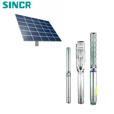 China Commercial high pressure dc solar powered water pump submissible underground water pumps for deep well solar water system for sale