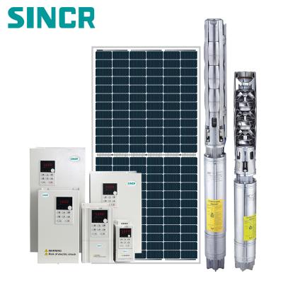 China Home 24 Hours Operate Complete Agriculture Solar Irrigation System With MPPT Function Inverter And AC Water Well Pump for sale