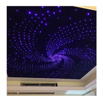 China Fiber Optic Light+Polyester Particleboard 60x60cm RGB Fiber Star Light Panel Square Easy To Install By Hand for sale