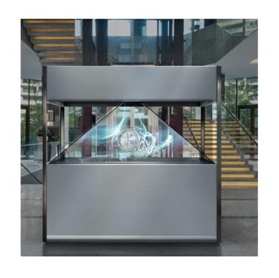 China Hologram Showcase 1.2x1.2m 360 Degree Holographic 3D Pyramid Display, Inverted Hologram Pyramid for Exhibition and Advertising, CE Passed for sale