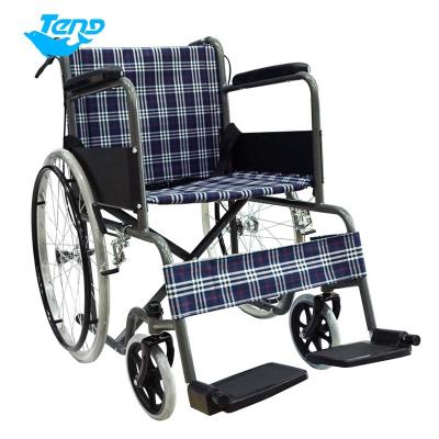 China Wholesale Factory Price OEM Yuteng Folding Double Cutoff Manual Wheelchair 100 Kg Folding Indoor Manual Aluminum Steel Wheelchair For Disabled for sale