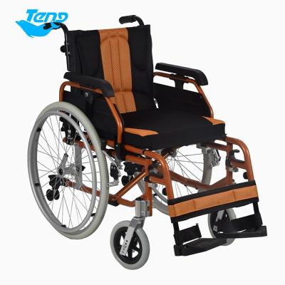 China Supplies Metal Therapy Rehabilitation Wheelchair Manual Folding Double Cutout Steel Wheelchairs Folding Indoor Manual Wheelchair for sale