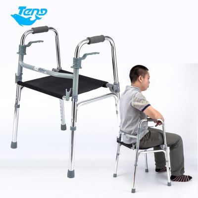 China Customized functional walker with seat Yuteng med supplier OEM rollator disabled older adult use adjustable medical walker for sale