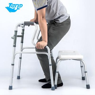 China Customized Lightweight Functional Crutch Yuteng Medical OEM Disabled Elder Walker Folding Adjustable Support Assist Walker for sale