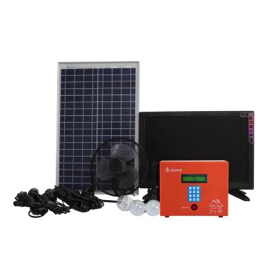 China Home SUN Supply Best Portable Pay While You Go 60W Solar Home Power System For Africa for sale