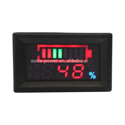 China SUNS SDD48 LiPo Battery Voltage Indicator 12V-48V Low Voltage Meter 45.5*26.5mm for sale