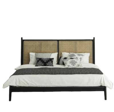 China (Other) Modern Minimalist Classic Adjustable Double Design Double Bed Solid Wood Bed for sale