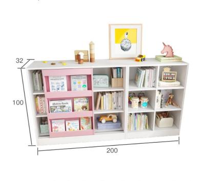 China Adjustable (Height) Children's Bookcase Floor Shelf Bedroom Toy Storage Cabinet Storage Rack for sale