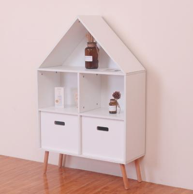 China Traditional Simple Modern Wooden Children's Furniture Multifunctional Shelf Display Rack Storage Cabinet for sale