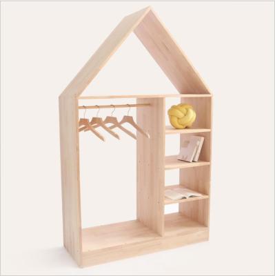 China Easy Assembly Kids Wooden Toy Display Shelf Room Floor Hanger Wooden Type for sale