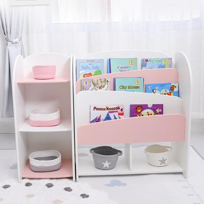 China Traditional INS Macrons Baby Shelf Shelves Toy Cabinets Simple Solid Wood Shelf for sale