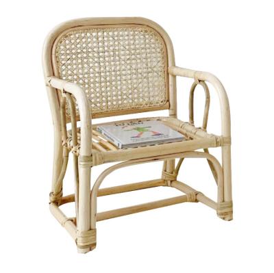 China Safety Comfortable Baby Dining Chair Real Indonesian Rattan Handwoven Furniture Set Dining Chair for sale